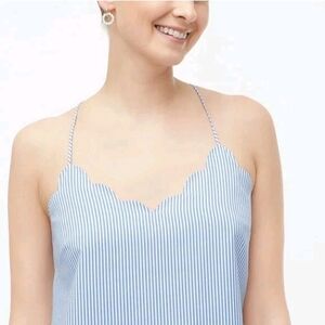 J Crew Blue Striped Camisole Top